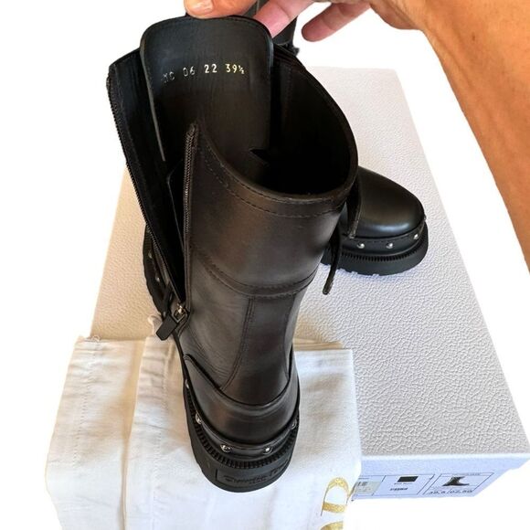CHRISTIAN DIOR DIORQUAKE NIB Calfskin Combat Boot in Black Size 8.5 US - Picture 8 of 11